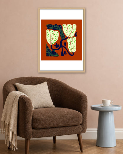 SENT Studio - Artistic Poster No. 33 - oak frame in a room