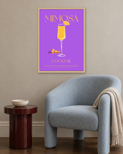 SENT Studio - Cocktail Poster No. 24 - oak frame in a room