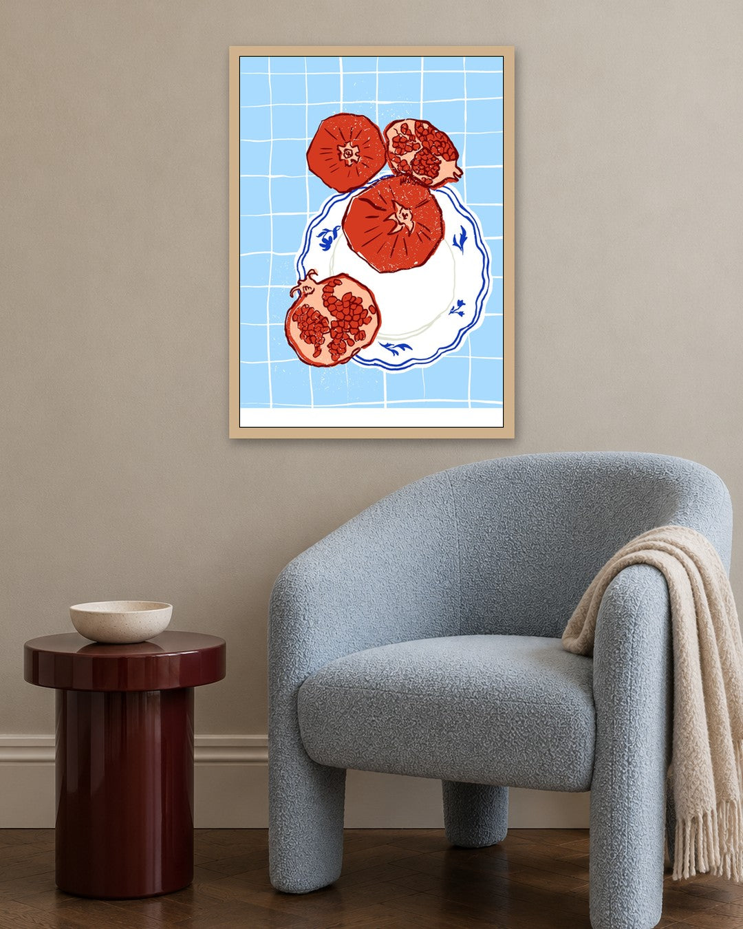 SENT Studio - Cravings Poster No. 26 - oak frame in a room