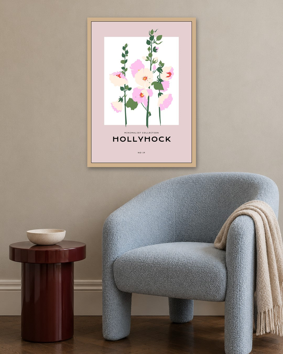 SENT Studio - Botanical Poster No. 11 - oak frame in a room