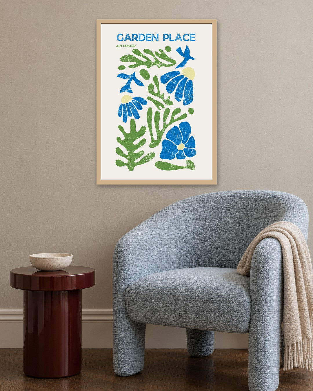 Garden Place - oak frame in a room