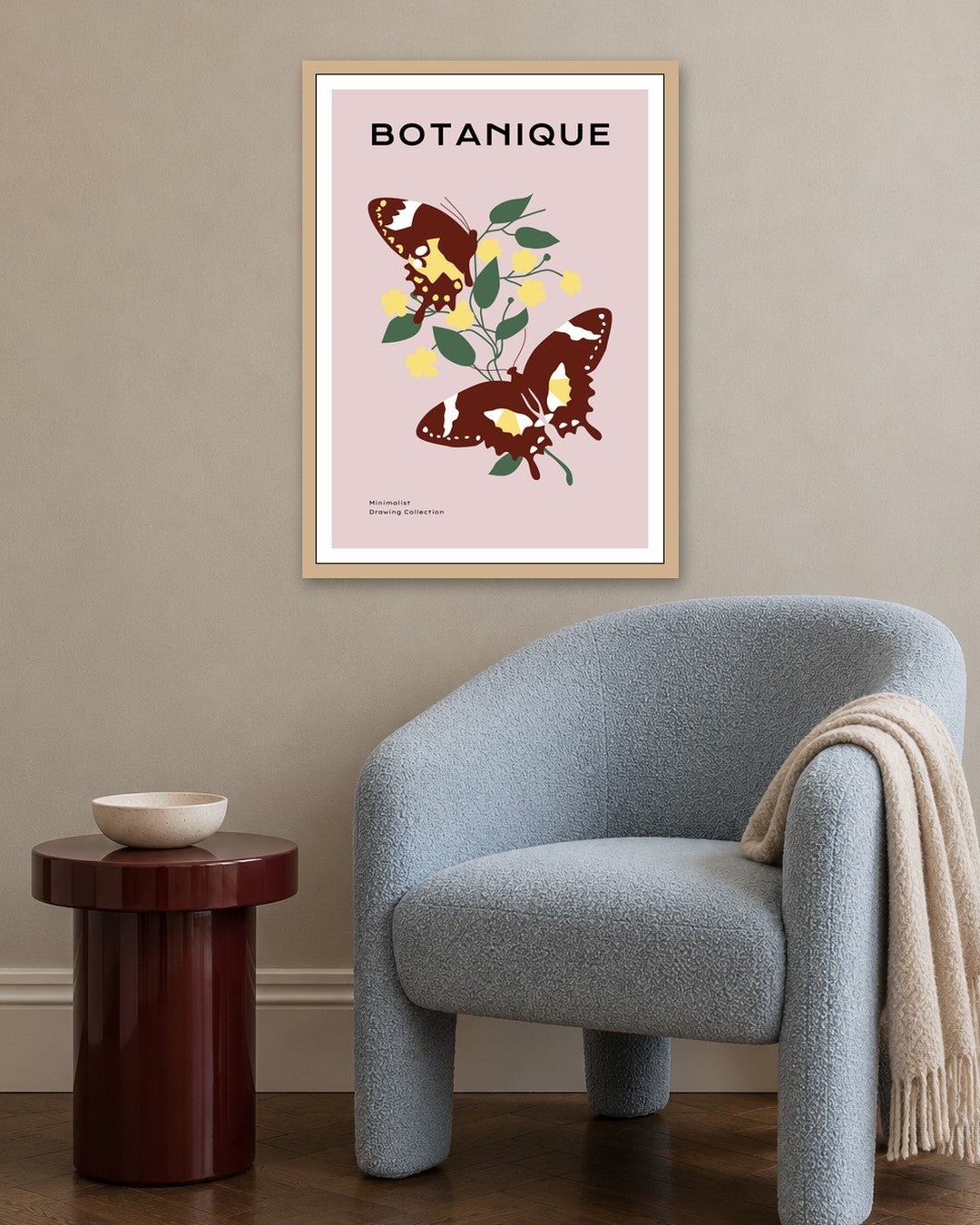 SENT Studio - Botanical Poster No. 60 - oak frame in a room
