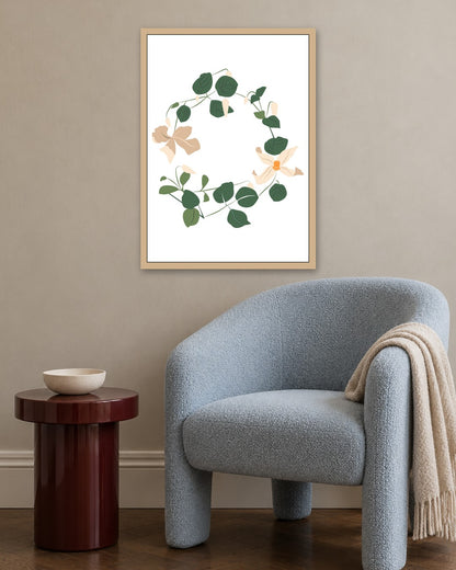 SENT Studio - Botanical Poster No. 65 - oak frame in a room