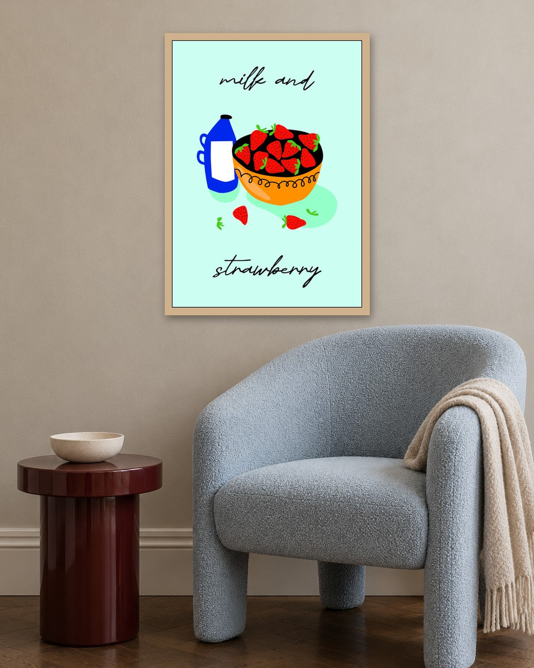 SENT Studio - Artistic Poster No. 6 - oak frame in a room