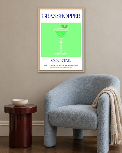SENT Studio - Cocktail Poster No. 39 - oak frame in a room