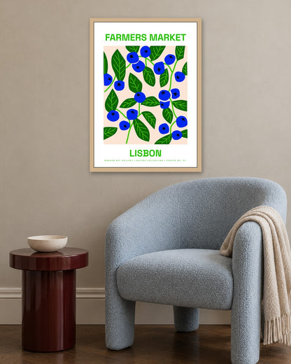 SENT Studio - Artistic Poster No. 1 - oak frame in a room