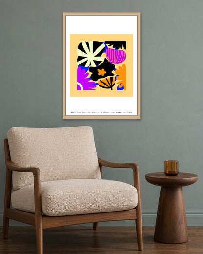 SENT Studio - Artistic Poster No. 37 - oak frame in a room