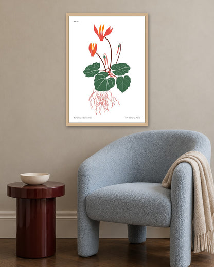 SENT Studio - Botanical Poster No. 23 - oak frame in a room