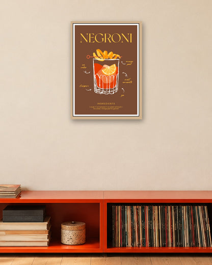 SENT Studio - Cocktail Poster No. 41 - oak frame in a room