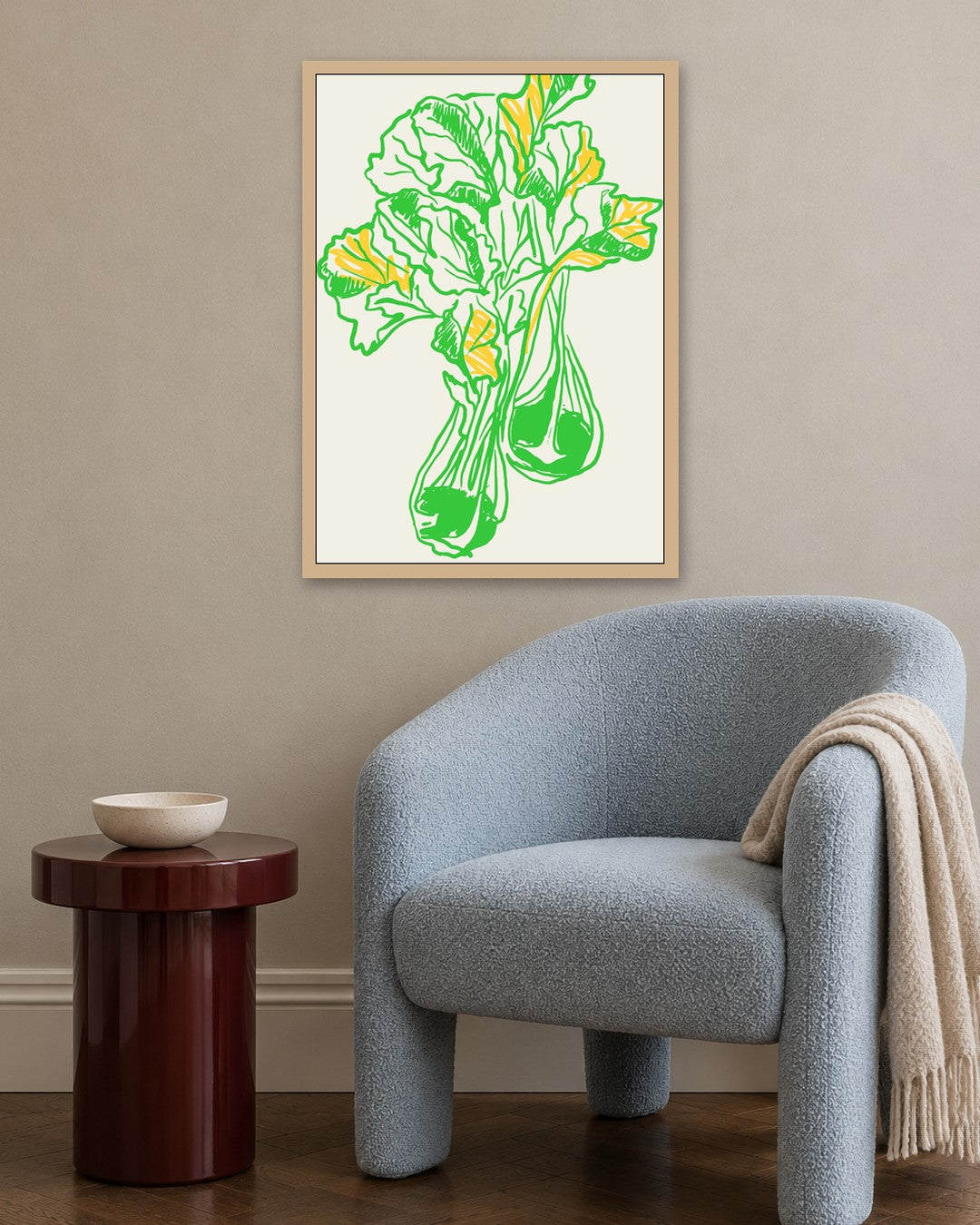 SENT Studio - Cravings Poster No. 32 - oak frame in a room
