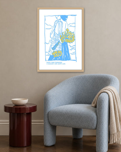 SENT Studio - Cravings Poster No. 48 - oak frame in a room