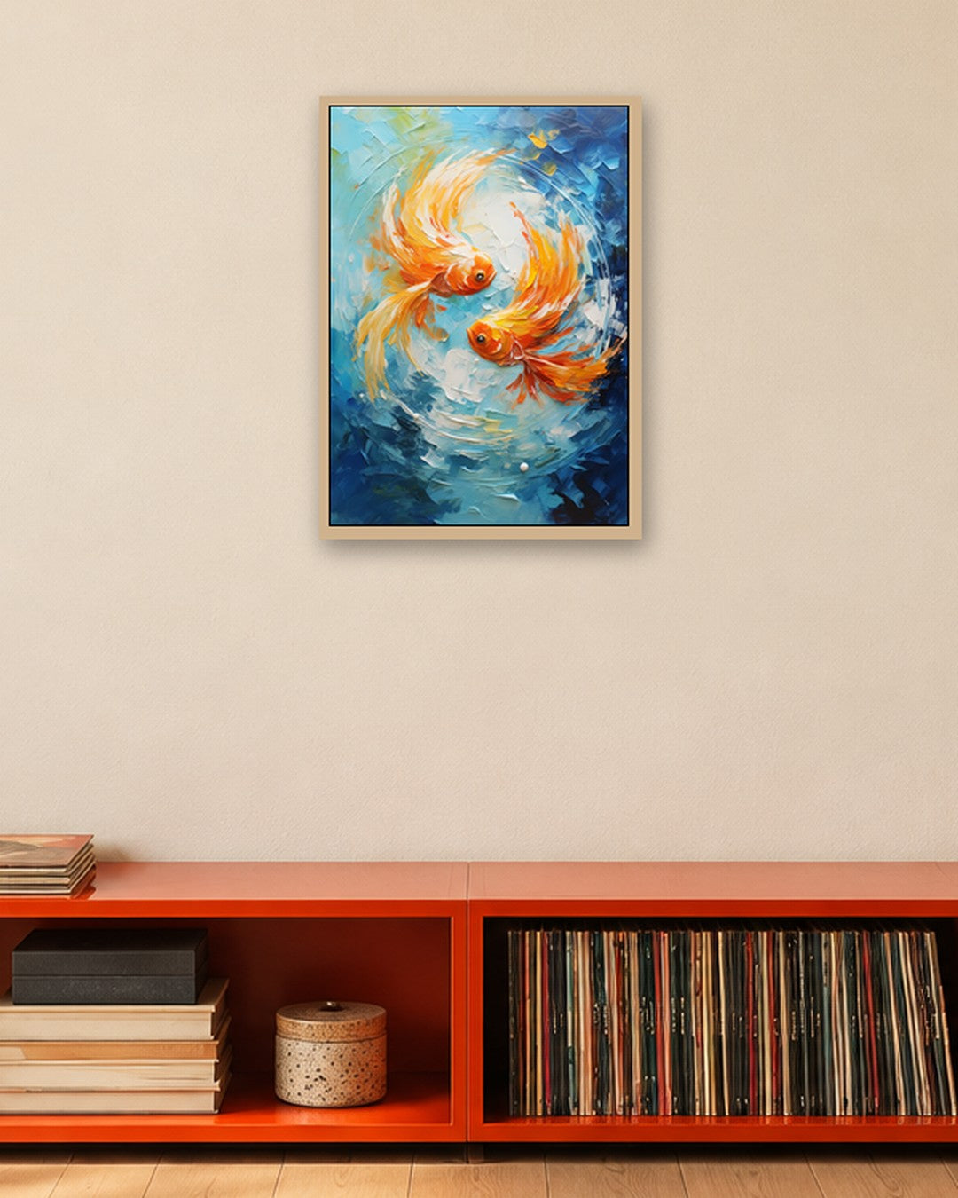 SENT Studio - Goldfish - oak frame in a room