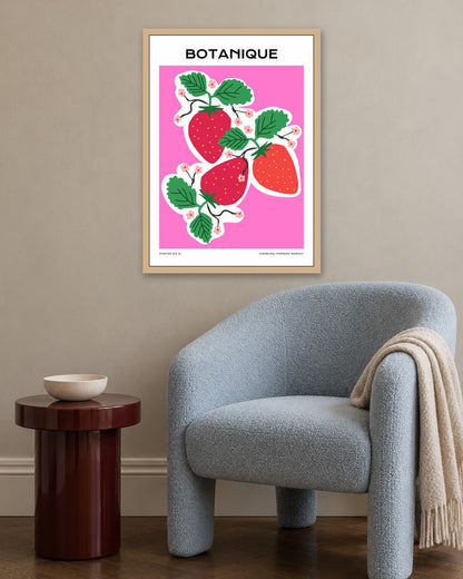 SENT Studio - Aesthetic Poster No. 21 - oak frame in a room