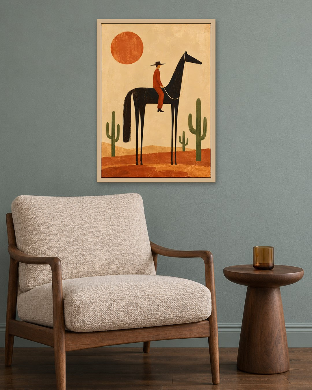 Gracie Cole - Desert Rider - oak frame in a room