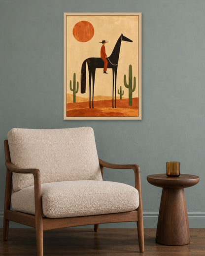 Gracie Cole - Desert Rider - oak frame in a room