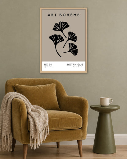 SENT Studio - Bohemian Poster No. 57 - oak frame in a room