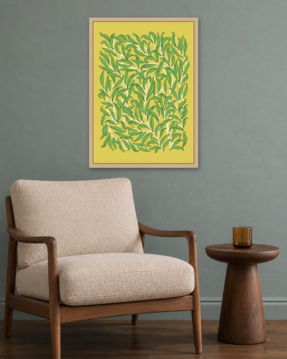 SENT Studio - Flower Poster No. 6 - oak frame in a room