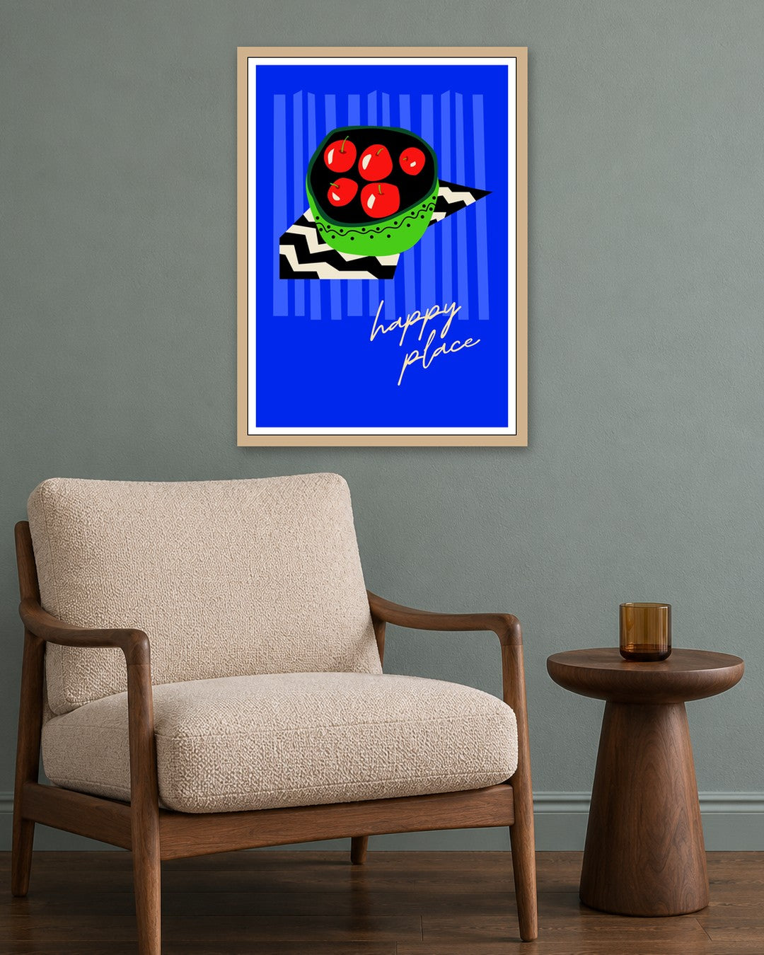 SENT Studio - Artistic Poster No. 45 - oak frame in a room