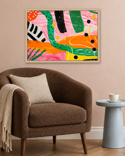 SENT Studio - Abstract Shapes No. 30 - oak frame in a room