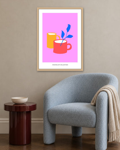 SENT Studio - Abstract Poster No. 41 - oak frame in a room