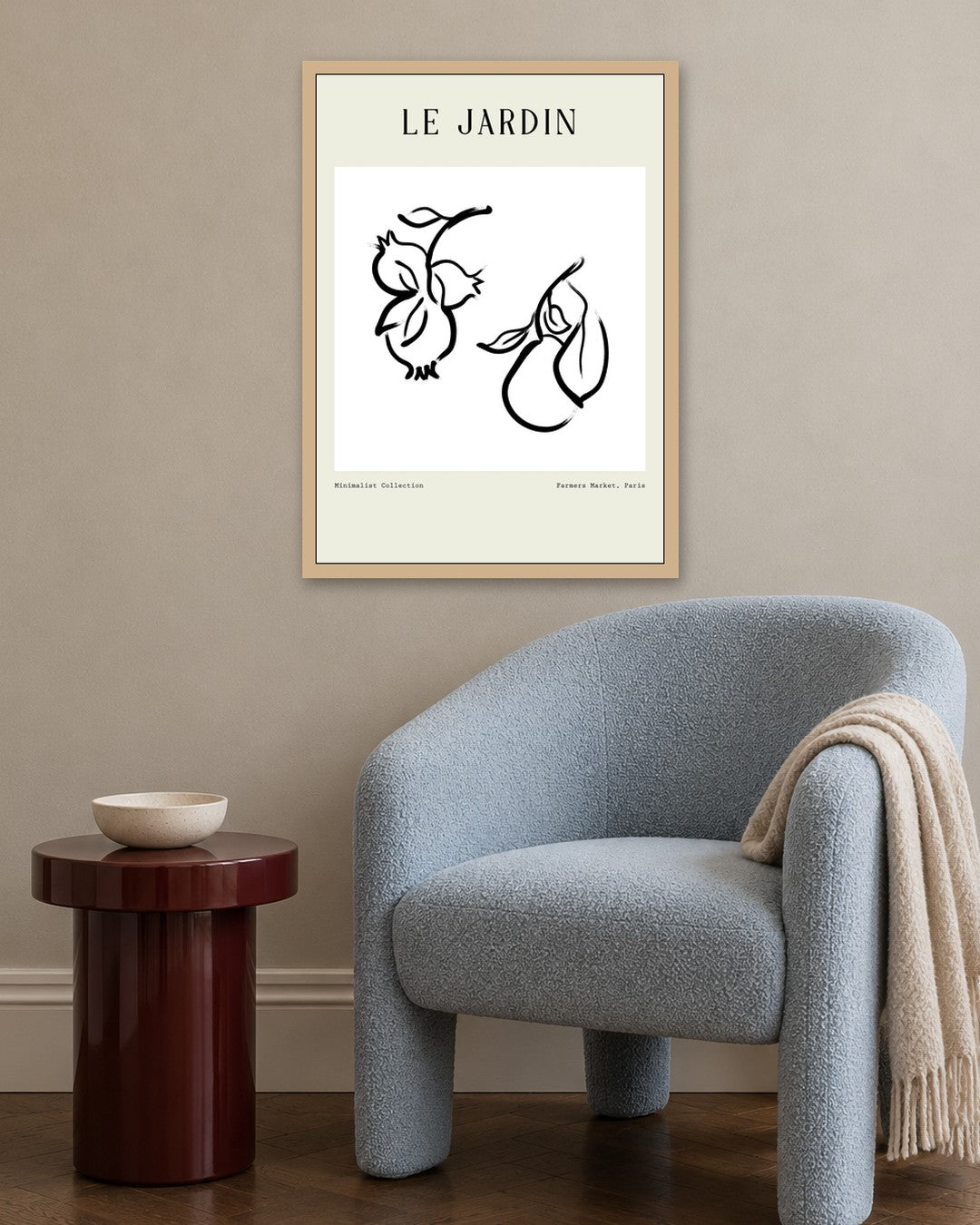SENT Studio - Bohemian Poster No. 67 - oak frame in a room