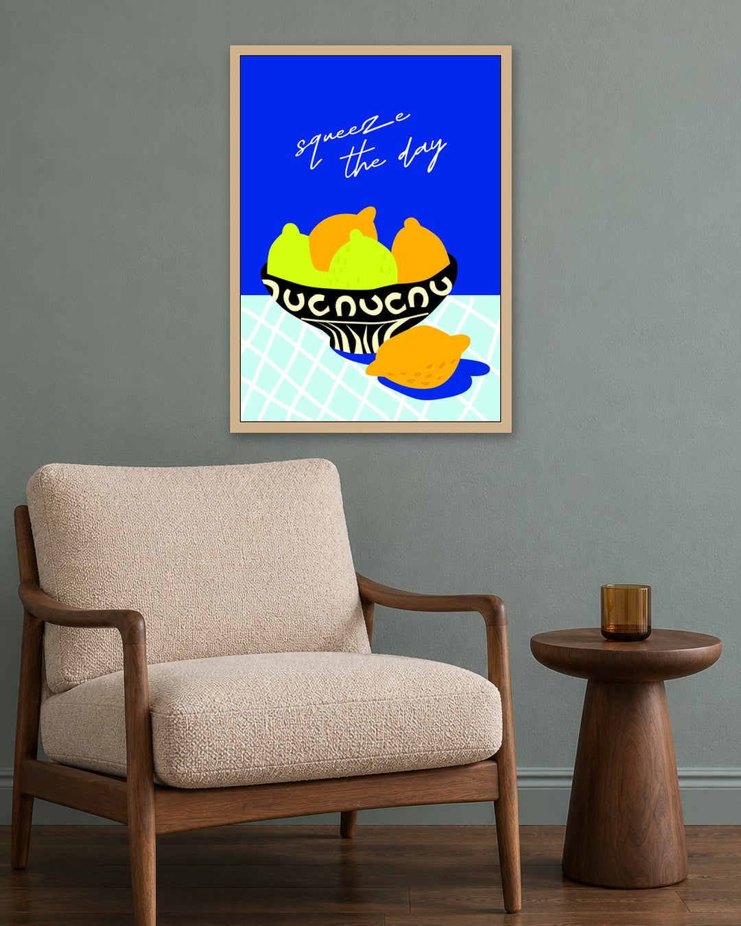 SENT Studio - Artistic Poster No. 5 - oak frame in a room
