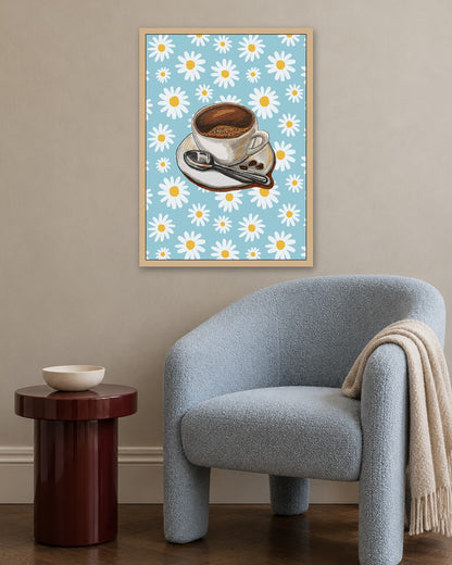 SENT Studio - Daisy Coffee - oak frame in a room