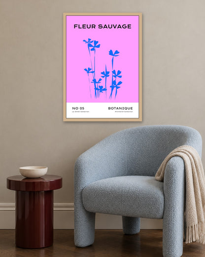 SENT Studio - Abstract Poster No. 34 - oak frame in a room