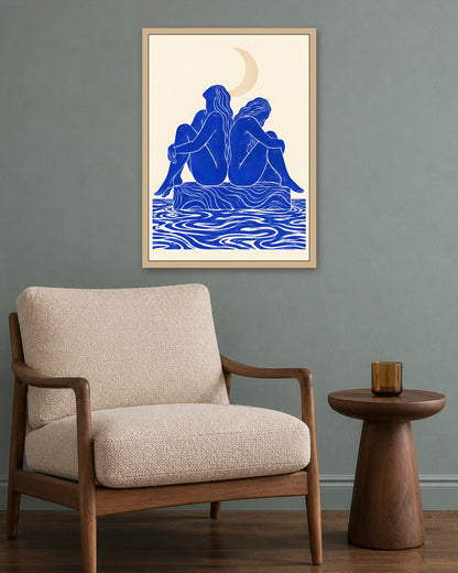Yavr Johanssen - Back to Back Beneath the Crescent - oak frame in a room