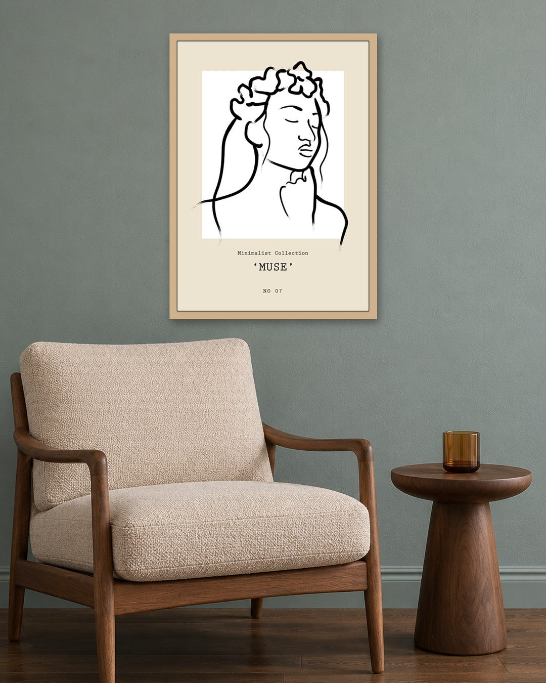 SENT Studio - Bohemian Poster No. 11 - oak frame in a room