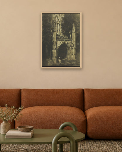 Louis-Rémy Robert - Fountain of Notre-Dame at Saint-Brieuc, Brittany - oak frame in a room