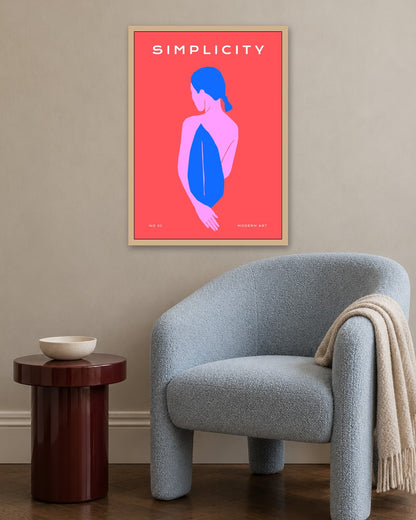 SENT Studio - Abstract Poster No. 23 - oak frame in a room