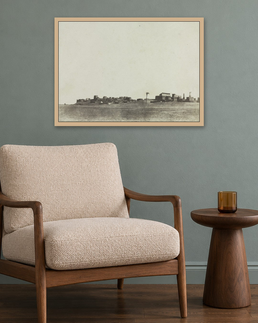 John Beasley Greene - View of Luxor - oak frame in a room
