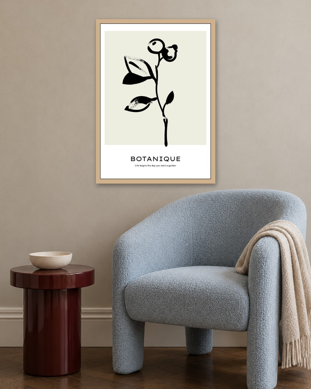 SENT Studio - Bohemian Poster No. 4 - oak frame in a room