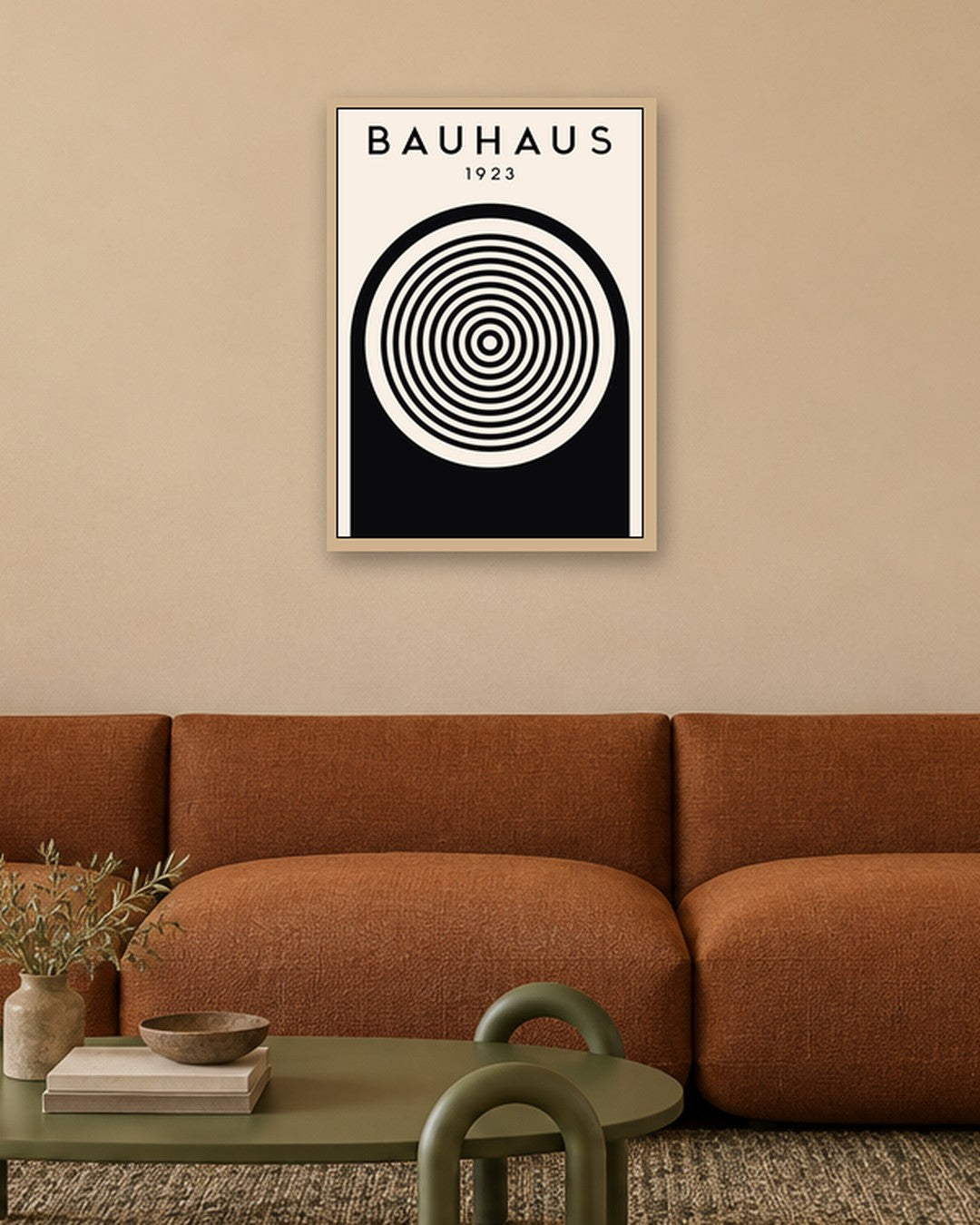 Bauhaus - Poster No. 48 - oak frame in a room