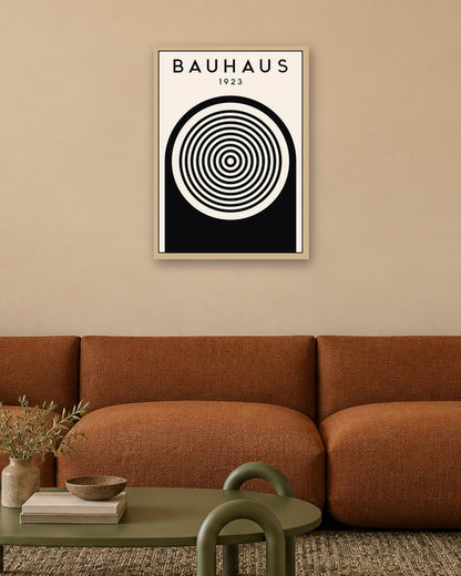 Bauhaus - Poster No. 48 - oak frame in a room