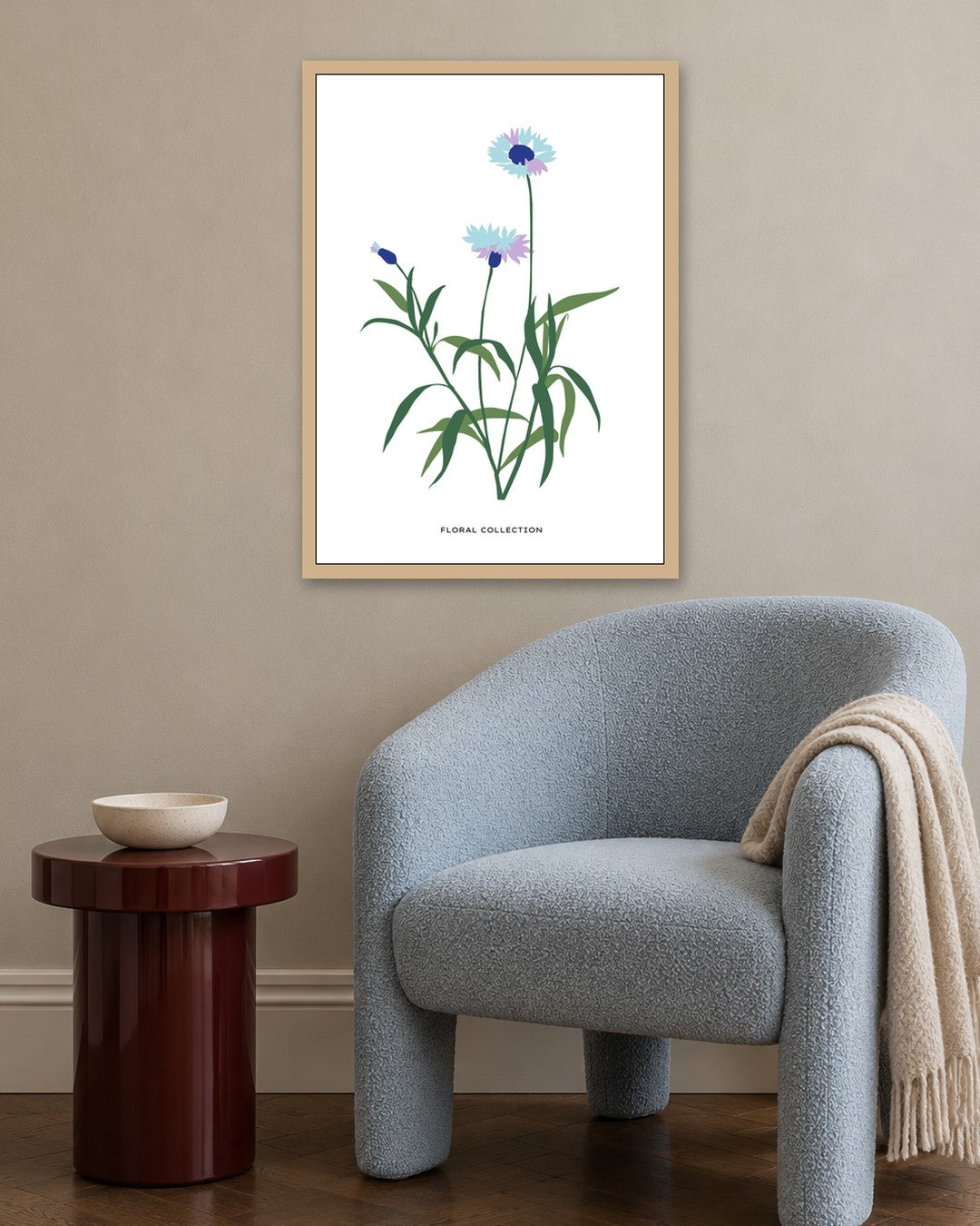 SENT Studio - Botanical Poster No. 31 - oak frame in a room
