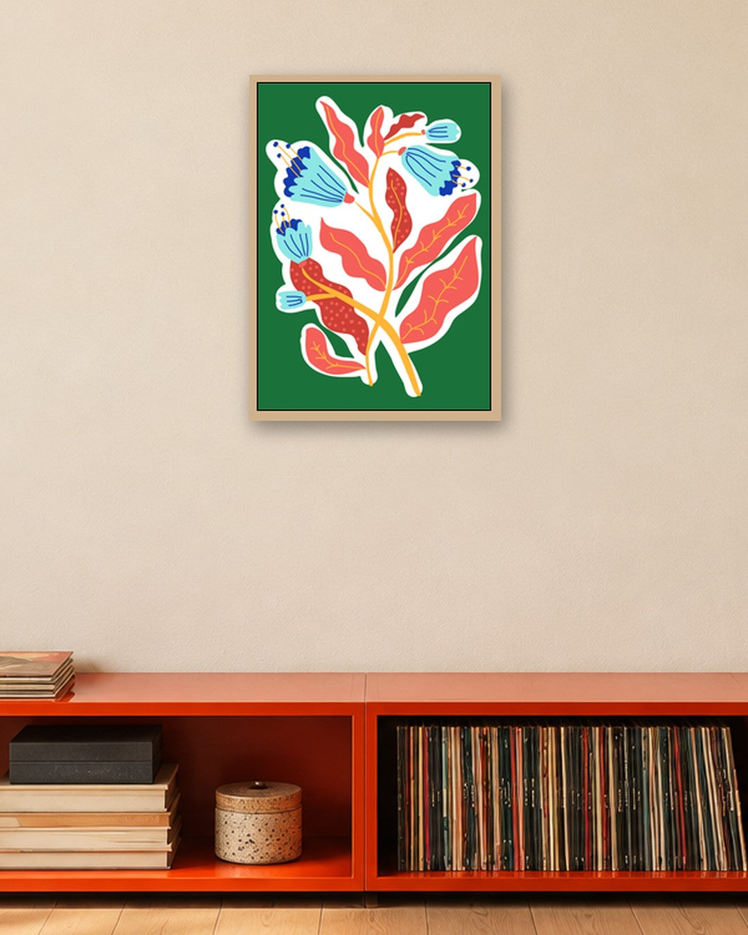 SENT Studio - Aesthetic Poster No. 46 - oak frame in a room