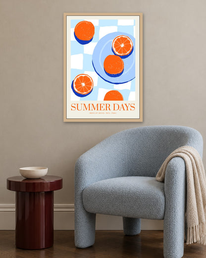 SENT Studio - Cravings Poster No. 14 - oak frame in a room