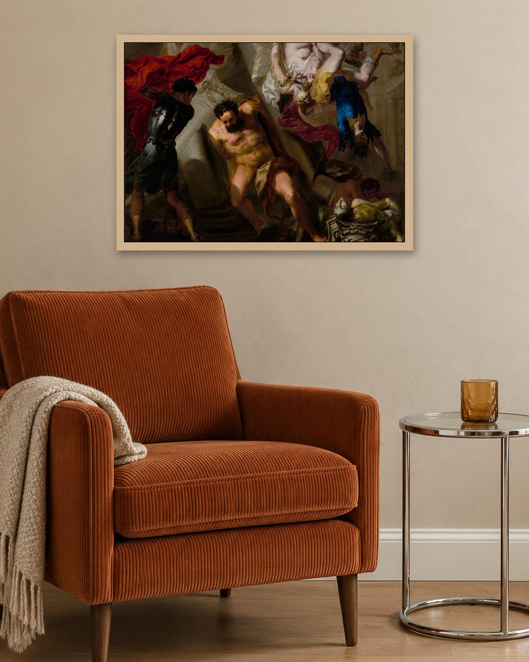 Renaissance Masters - The Fall of the Giants - oak frame in a room