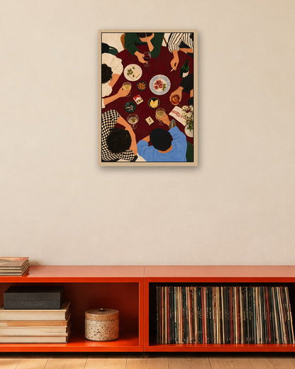 John Smart - Long Table - oak frame in a room