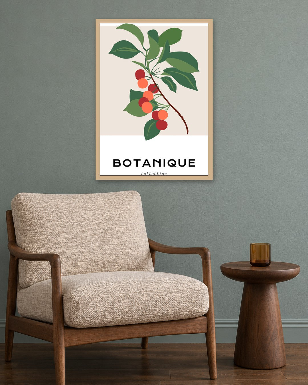 SENT Studio - Botanical Poster No. 22 - oak frame in a room