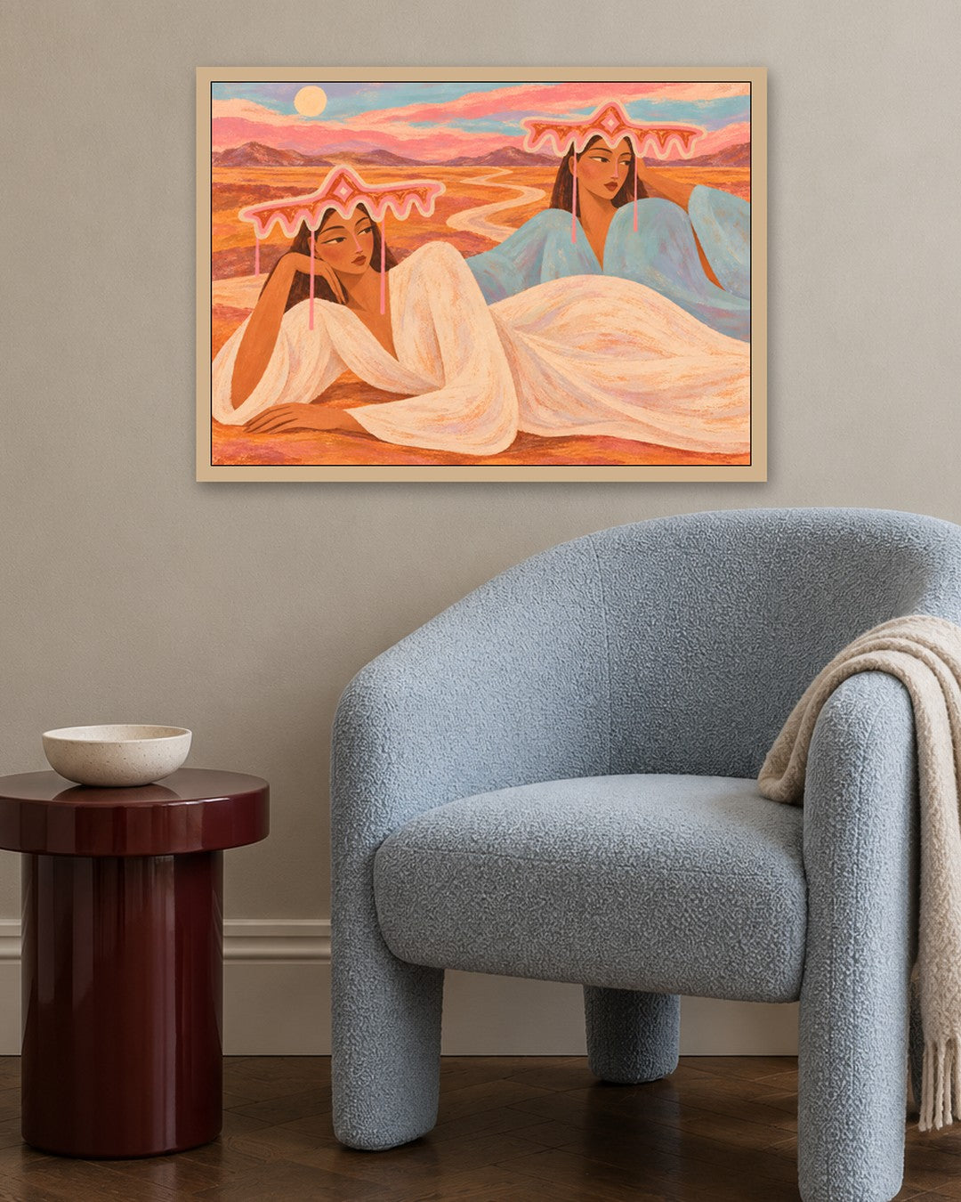 Larissa Warren - Dreamy Desert Reverie - oak frame in a room