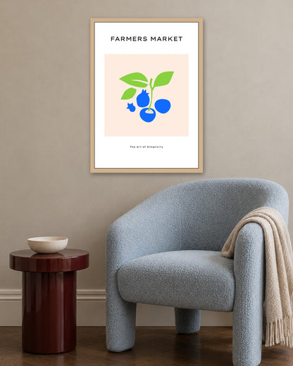 SENT Studio - Abstract Poster No. 61 - oak frame in a room