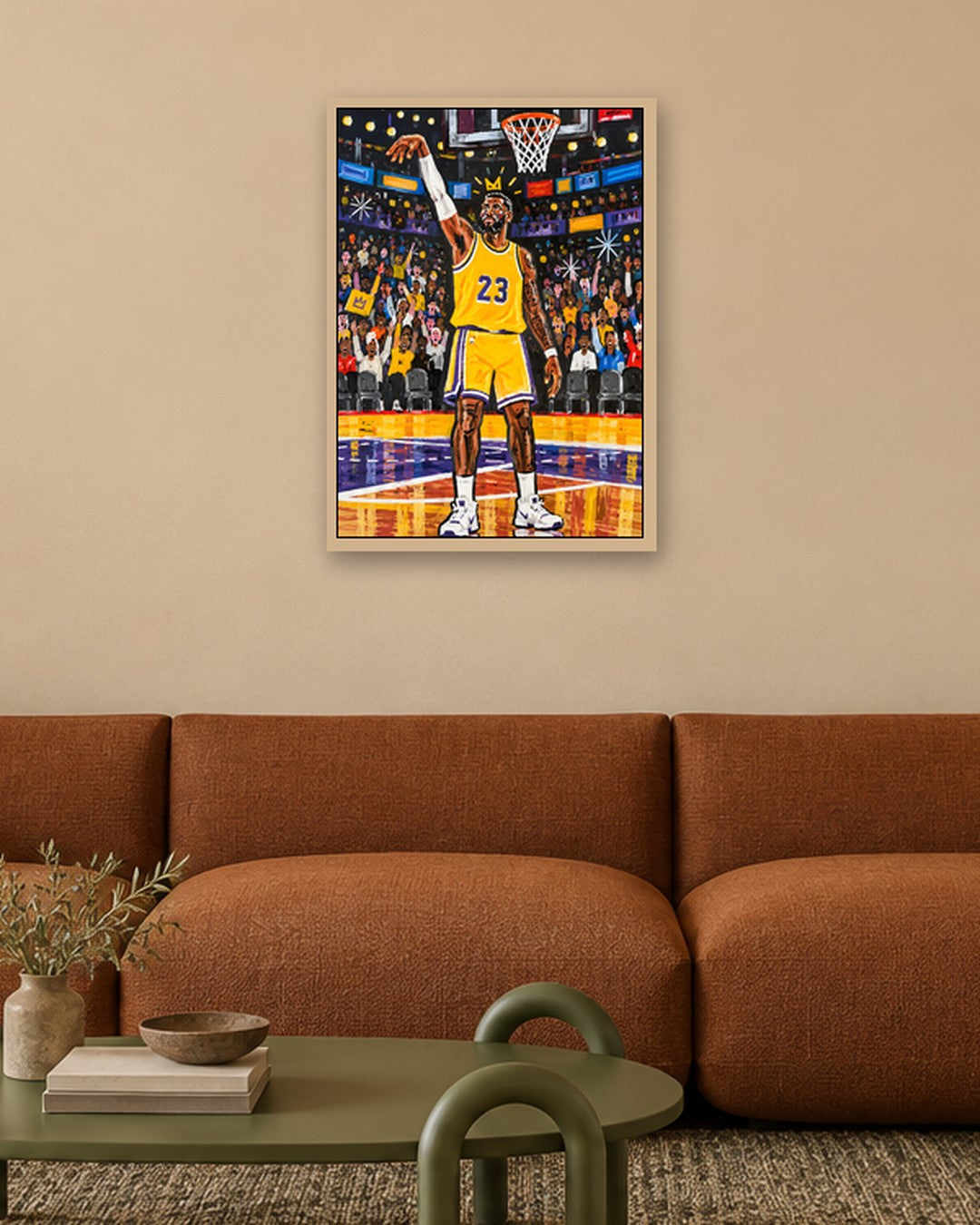 John Smart - Court Vision - oak frame in a room