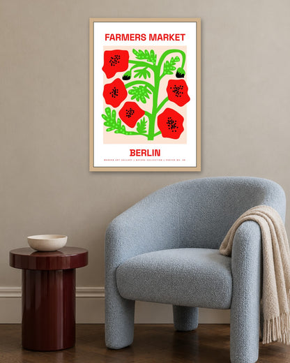SENT Studio - Artistic Poster No. 9 - oak frame in a room