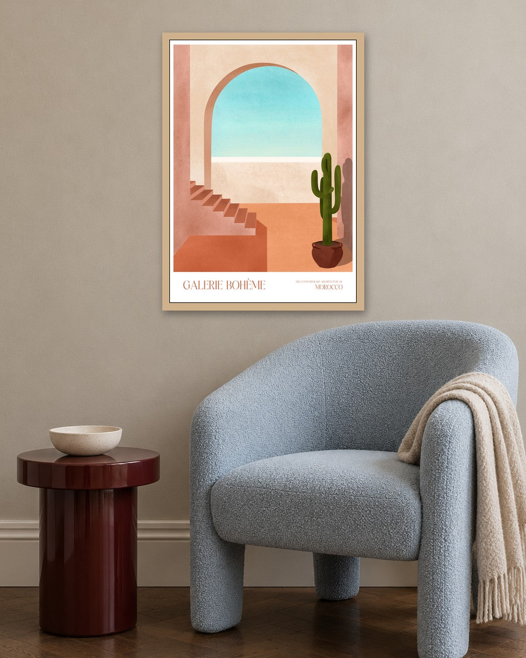 SENT Studio - Archway and Cactus - oak frame in a room