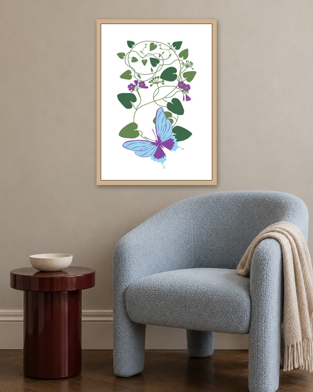 SENT Studio - Botanical Poster No. 34 - oak frame in a room