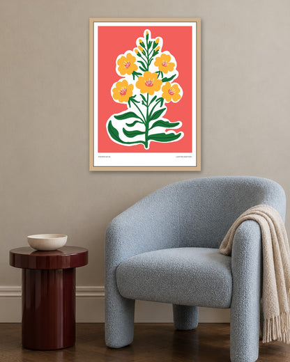 SENT Studio - Aesthetic Poster No. 6 - oak frame in a room