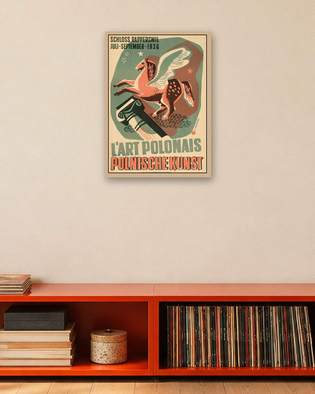 L'Art Polonais - Schloss Rapperswil (1936) - oak frame in a room